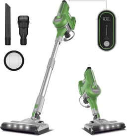 Groene Snoerloze Steelstofzuiger 260 W, 23 kPa, LED Display, Zachte Rolborstel, HEPA-filter, 50 min Gebruiksduur, Draadloze Stofzuiger met Afneembare Accu, voor Harde Vloeren, Tapijt en Dierenharen — thumbnail 5