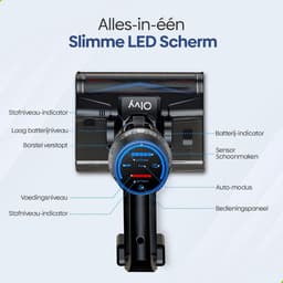 Draadloze Steelstofzuiger - Accu Stofzuiger - Huishouden Schoonmaken - Krachtige Zuigkracht 35.000 Pa - 1 Uur Looptijd - Zwart — thumbnail 5