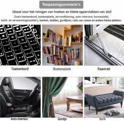 Universele Stofzuigerborstel 32 mm - 3 Stuks Ronde Afstofborstels met Zachte Haren - Opzetstuk voor Auto, Bank, Stoelen & Meubels — thumbnail 4