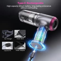 Elektrische draadloze handstofzuiger met ventilator: 12000 Pa autostofzuiger, ledlicht, borstelloze motor, 4-in-1 - ShopVlot — thumbnail 3