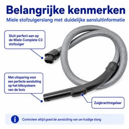 Kleanburg® Geschikt voor Miele Complete C3 - Onderdelen Set – Slang, Telescoopbuis & Parketborstel — thumbnail 4