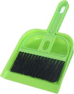 Miniatuur Veegset - Kleine Stoffer Blik - Bureau Schoonmaken - Ergonomische Grip - 43 Gram - Blauw Groen — thumbnail 3