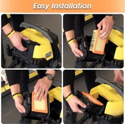 6 Stuks Voor KäRcher Stofzuigerfilterset - Filter Voor Stofzuiger -Vlakfilter voor KäRcher Wd4/Wd5/Wd6/Mv4/Mv5/Mv6 Vlakfilter — thumbnail 5