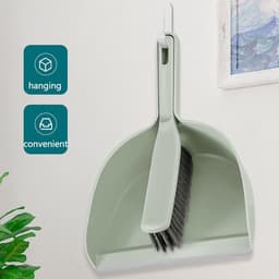 Mini stofpan borstel - Reinigingsset - Bureau schoonmaken - Compact ontwerp - Niet gespecificeerd - Groen — thumbnail 4