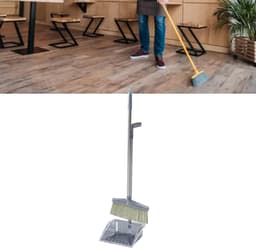 Bezem Stofferset - Schoonmaak Set - Efficiënt Schoonmaken - Stofvrije Technologie - 49 x 31 x 9 cm - Grijs — thumbnail 1