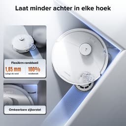 Roborock Qrevo 2 Pro-Robotstofzuiger-FlexiArm-technologie-25000 Pa-dubbel anti-klitsysteem-Intensieve tapijtreiniging 15 mm Dweilverhoging-Drogen met 45°C hete lucht en zelfreiniging op 75°C-Roborock SmartPlan 3.0-Reactive Tech obstakelvermijding — thumbnail 5