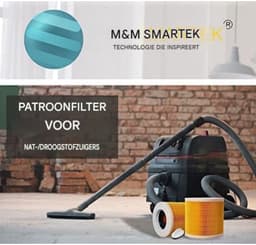 SSTRWGOOD Patronenfilter - Staubkollektorenfilter voor Nass-/Trockensauger - Geschikt voor Kärcher A 2204 2254 2101 2201 WD2 WD3 MV2 MV3 WD2.200 WD3.500 P WD 3.200 - Voor droog en nat vuil - Plastic - 11.5x12.00 cm — thumbnail 5
