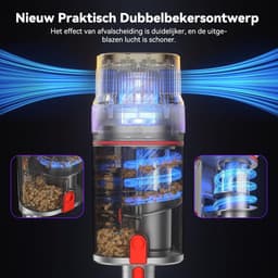 Steelstofzuiger Draadloos - Snoerloze Zuiger - Huis Reinigen - Automatische Zuigkracht - 1.8L Reservoir - Goud — thumbnail 5