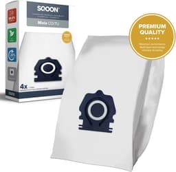 SQOON® Stofzuigerzak geschikt voor Miele S1, M1 en L1 Guard Series - 4 stuks - Gelijk aan model: CO / TU - High Filtration - + 1x uitblaasfilter — thumbnail 1