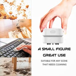 Kleine handzame stofzuiger - huishoudelijk draagbaar all-in-one draadloze mini tafelstofzuiger — thumbnail 2