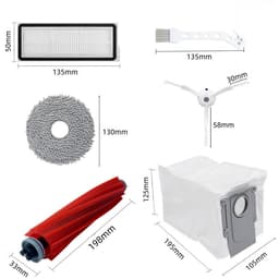Accessoires Vervangende - 21-Delige - Geschikt voor Roborock Q Revo MaxV/Pro/P10 Pro Robotstofzuiger - 1 Hoofdborstel, 6 Zijborstels, 4 HEPA-filters, 6 Dweildoeken, 4 Stofzakken - Met Borstel — thumbnail 2