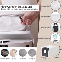 Accessoires Geschikt voor Dreame X50 Ultra Complete/ L50 Pro Ultra/L40s Pro Ultra, 2 x hoofdrolborstel, 6 x stofzak, 4 x zijborstels, 2 x filter, 4 x dweildoeken — thumbnail 3