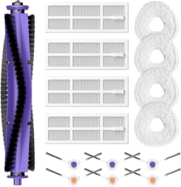 Vervangende onderdelen - 15-delige set accessoires - geschikt voor Narwal J3 robotstofzuiger - 1 rolborstel, 4 HEPA-filters, 4 dweildoeken, 6 zijborstels — thumbnail 1