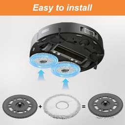 4x wasbare doekjes met 2 houders geschikt voor Dreame L10S Pro Ultra Heat / L10S Ultra Gen 2 / L20 Ultra / L20 Ultra Complete / L40 Ultra / X40 Ultra / X40 Master / X30 Ultra / Mova E30 Ultra — thumbnail 3