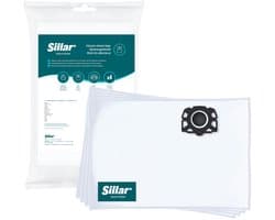 Sillar, stofzuigerzakken synthetisch - anti-allergeen, vervanging voor 6.959-130.0 2.863-314.0 KFI 357 - geschikt voor stofzuigers Karcher WD1 WD2 WD3 WD3.200 KWD1 KWD2 KWD3 SE4 SE4001 SE4002 - 4 stuks