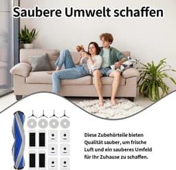Cosensi - Accessoireset voor robotstofzuiger: rubberen borstel, filters, reinigingsdoeken, zijborstels, stofzakken. — thumbnail 5