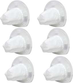 6 stuks - Stofzuigerfilterpatronen - Geschikt voor HEPA-vervangingsfilters - Compatibel met Black & Decker VF110 - Filteraccessoires - Wit — thumbnail 1
