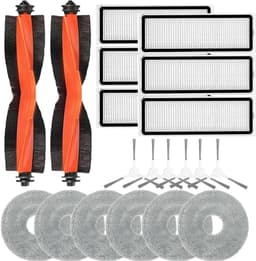 Accessoiresset - 20-delige - Geschikt voor Xiaomi X20+ X10+ X10 PLUS Robotstofzuiger - 2 Hoofdborstel, 6 Dweilpads, 6 Zijborstels, 6 Filters — thumbnail 1