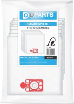 10x Dparts NVM-2BH stofzuigerzakken geschikt voor Numatic - 15 liter HepaFlo stofzak voor George en Charles stofzuiger - nr. 604016 — thumbnail 4
