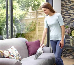 Handstofzuiger 36 V Lithium Zonder Stofzak Draadloos - Oplaadkabel Inclusief - NVC115JL-QW Wit-Blauw 325 ml handstofzuiger — thumbnail 4