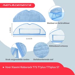 Replacements® onderdelenset voor Roborock S7, S7 MaxV en S7 Pro Ultra - 7-delig — thumbnail 3