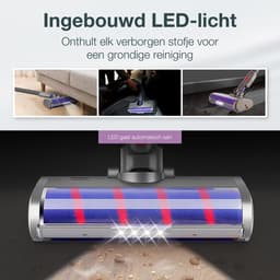 SVENNE® Zuigmond met LED Verlichting geschikt voor Dyson V15 / V11 / V10 / V8 / V7 - Mondstuk Parketborstel Accessoires en Onderdelen voor Steelstofzuiger - Opzetstuk Borstel - Wasbaar — thumbnail 2
