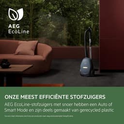 Stofzuiger met zak - Cilinderstofzuiger - Efficiënt schoonmaken - Smart modus energiebesparing - 12 meter actieradius - Lichtblauw — thumbnail 2