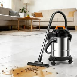 Fuegobird - Electric wet and dry vacuum cleaner - krachtig 2000W - Grote capaciteit 18 L - 4m cord - Blower connection - 7 accessoires - 1.6 m plastic hose - HEPA filterl - Bouwstofzuiger - RVS zuiger — thumbnail 3