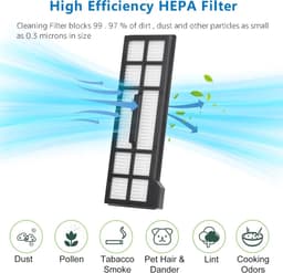 PolkaHom® Set van 6 HEPA Filters Vervanging Geschikt voor Eufy X10 Pro Omni Robotstofzuiger – Filter voor Robotstofzuiger – Accessoire — thumbnail 3