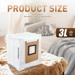 10-delige Stofzuigerzakken Set - Geschikt voor Eufy Omni E28, E25 & E35 - 99.9% Filtratie - 4-Laags Vlies & Smeltgeblazen Filter - Hygiënische Stofzakken voor Robotstofzuiger - Luxe Onderhoudskit — thumbnail 2