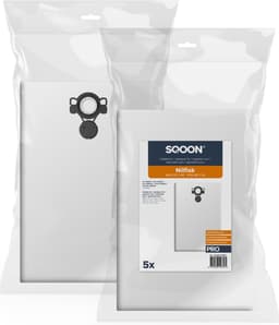 SQOON® Stofzuigerzakken PRO Geschikt voor Nilfisk Attix 33 / 44, VHS 40 / 42 & Makita VC4210 - 5 Stuks — thumbnail 1