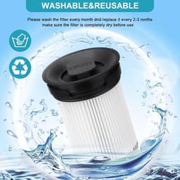 2 stuks HEPA-filters voor Miele TriFlex HX1 FSF vervangingsfilter voor Miele TriFlex HX1 Pro stofzuigerfilter reserveonderdelen voor Triflex HX1 Cat & Dog facelift accustofzuiger reserveonderdeel nr — thumbnail 4