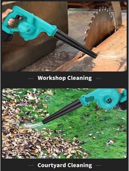 Elektrische Luchtblazer - Draadloze Stofzuiger - Tuin Schoonmaken - Zuig- en Blaasfunctie - 108 kg - Zwart — thumbnail 4