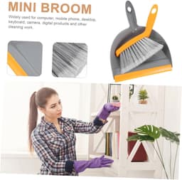 Mini Bezem Stoffer Set - Handbezem Stofblik - Snelle Schoonmaakbeurten - Compact Ontwerp - 26 x 18 x 3.5 cm — thumbnail 5