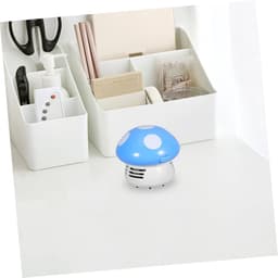Mini Stofzuiger - Tafelreiniger Kruimelzuiger - Bureau Schoonmaken - Creatief Paddestoelontwerp - 10x10x10 cm - Blauw — thumbnail 2