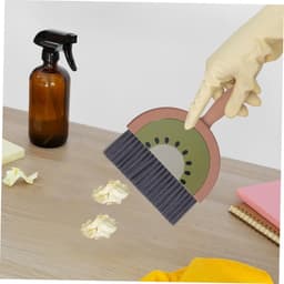 Stoffer en Bezemset - Mini Schoonmaakset - Bureau Schoonmaken - Krasvrij Materiaal - 23 x 18 cm - Bruin — thumbnail 4