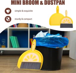 Mini Bezemset - Stoffer en Blik - Bureau Schoonmaken - Compact Ontwerp - 23 x 18 cm - Meerdere Kleuren — thumbnail 5