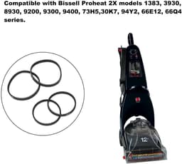 Stofzuiger Riemen - Aandrijfriemen Vervanging - Stofzuiger Onderhoud - V-vorm Rubber - 4 stuks - Zwart — thumbnail 4