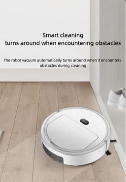 THEROB Smart robot stofzuiger met borstels en Veegdoek. 3 in 1.Zuigen, vegen en dweilen. Krachtige smart robot stofzuiger uitvoering is een onmisbare hulp — thumbnail 2