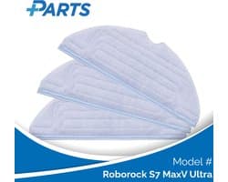 Roborock S7 MaxV Ultra Dweilpads (3 Stuks, Plus.Parts® alternatief voor 8.02.0081)