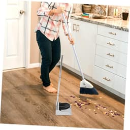 Stofblik met steel - Veegblik metaal - Efficiënt opruimen - Duurzaam roestvrij staal - 70 cm lengte - Zilver — thumbnail 3