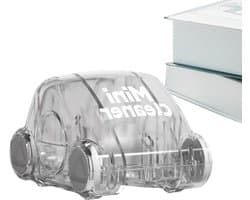 Bureau reiniger - Mini plumeau - Werkplek opruimen - Decoratief wagentje - Compact formaat - Transparant