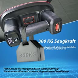 Accu vacuüm zuiggreep 26 cm 300 kg zuigkracht 2x 2000 mAh — thumbnail 4