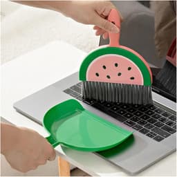 Stofblik en Bezem - Bureau Set - Bureau Schoonmaken - Compact Ontwerp - Kleine Afmetingen - Groen — thumbnail 3