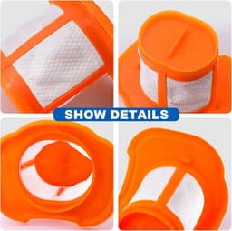 4-pack - Draadloze stofzuigerfilters - Stofzuigerfilters - Filters - Stoffilters - Fijnstoffilters - Filters - Oranje - Handmatige stofzuigerfilters - Stofzuigerfilters - Stofzuigerfilters - 135mm * 95mm * 85mm — thumbnail 3