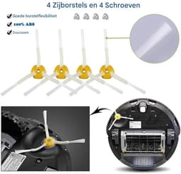 Accessoires voor veegmachines - Filter en borstel set - geschikt voor iRobot Roomba 600 series 605 615 616 620 621 630 635 650 652 660 665 671 680 690 691 695 — thumbnail 5