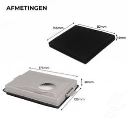 Somstyle Filter geschikt voor Miele Boost CX1 – 2 Delig - Fijnstoffilter - Stofzuiger Accessoires - Grijs — thumbnail 3
