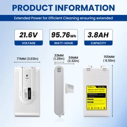 3800mAh Batterij voor Xiaomi Dreame V8/V10 Stofzuiger — thumbnail 5