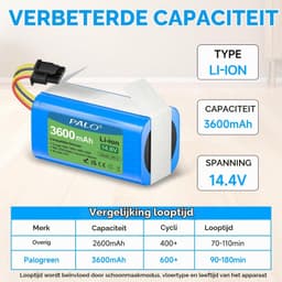 Stofzuigeraccu - 14,8 V - 3600 mAh - Li-Ion — thumbnail 3