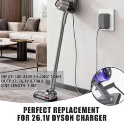 Oplader Geschikt voor Dyson V6, Dyson V7 en Dyson V8 modellen - Vervangende Geschikt voor Dyson - Stofzuigeradapter - Kabel 1,8 m — thumbnail 5